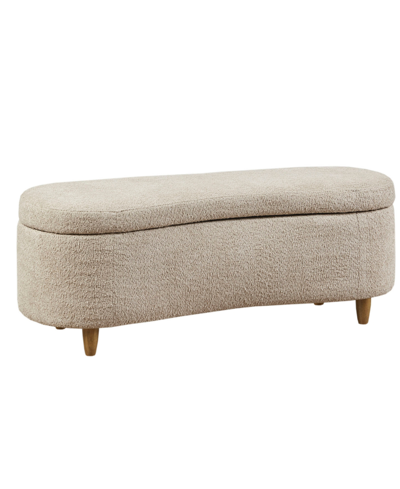 Ink+ivy Bailey 48" Wide Fabric Boucle Flip Top Storage Bench In Taupe