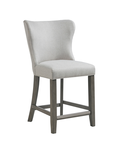 Madison Park Signature Helena 25.5" Fabric Upholstered Counter Stool In Cream