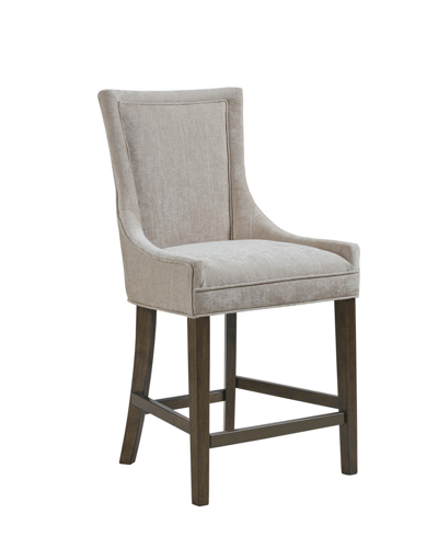 Madison Park Signature Helena 25.5" Fabric Upholstered Counter Stool In Cream
