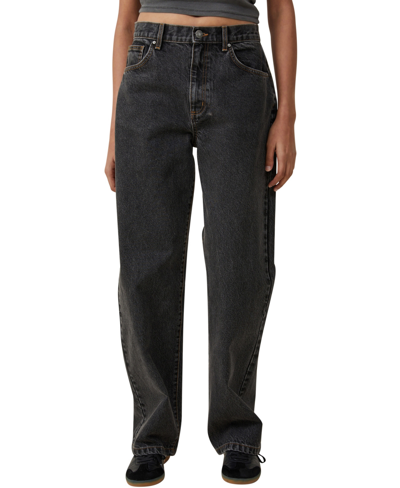 Cotton On Women's Loose Straight Jeans In Smokey Black