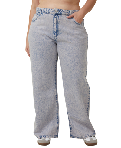 Cotton On Women's Relaxed Wide Leg Jeans In Ash Gray