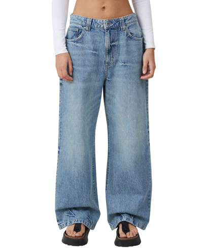 Cotton On Women's Super Baggy Leg Jeans In Surfers Blue