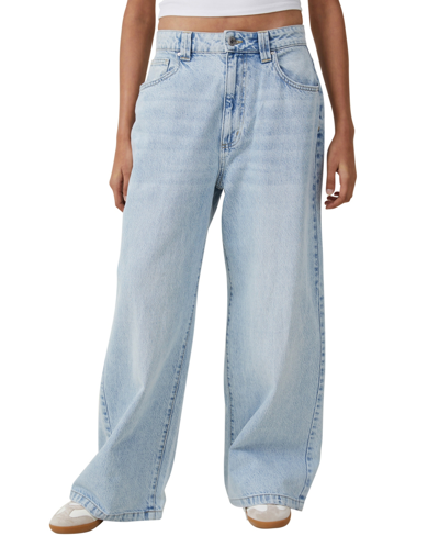 Cotton On Women's Super Baggy Leg Jeans In Palm Blue
