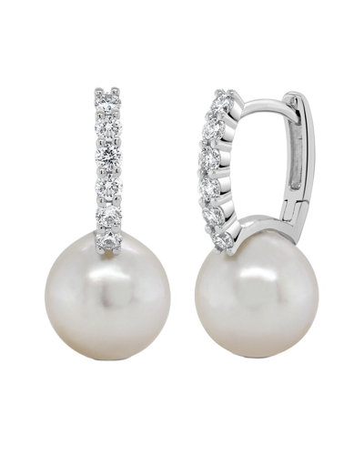 Sabrina Designs 14k 0.32 Ct. Tw. Diamond Pearl Earrings