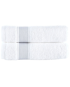 Brooks Brothers Ottoman Rolls 2pc Hand Towels In Silver