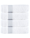 Brooks Brothers Ottoman Rolls 4 Pcs Hand Towels In Silver