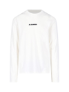 Jil Sander Logo-printed Long-sleeved T-shirt In White