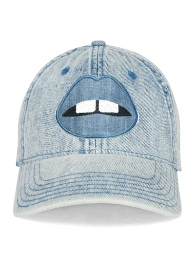 Lauren Moshi Reina Denim Lip Patch In Washed Denim