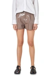 GREY LAB GREY LAB SHINY FAUX LEATHER SHORTS