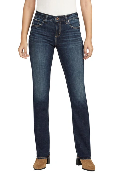 Silver Jeans Co. Elyse Mid Rise Slim Bootcut Jeans In Indigo