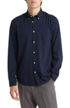 Nn07 Arne Button-down Collar Cotton Shirt In Navy Blue