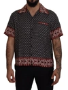 DOLCE & GABBANA DOLCE & GABBANA MULTICOLOR PATTERNED SILK CASUAL MEN'S SHIRT