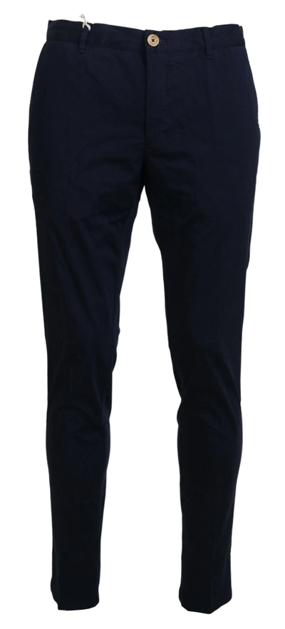 Domenico Tagliente Doico Tagliente Dark Blue Cotton Skinny  Trousers