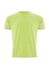 KENZO KENZO YELLOW COTTON T-SHIRT WITH CONTRASTING LOGO ON MEN'S SLEEVES