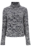 Tom Ford Turtleneck Sweater In Black Chalk (white)