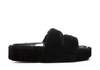 Stella Mccartney Faux Fur Slides In Black