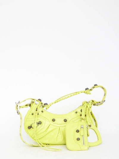 Balenciaga Le Cagole Zipped Xs Shoulder Bag In Yellow