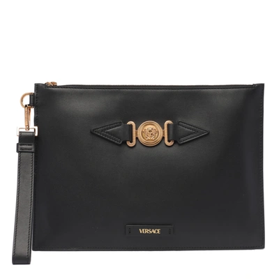 Versace Medusa Biggie Pouch In Black