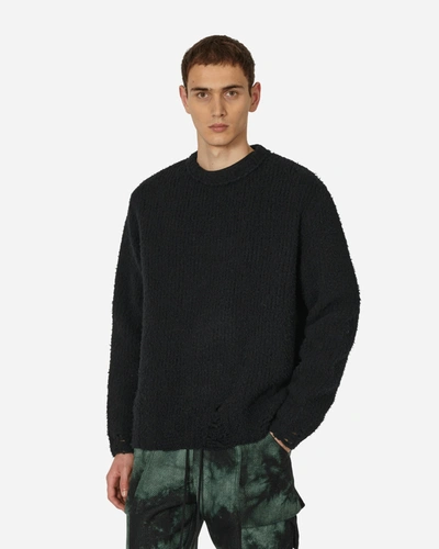 Song For The Mute Boucle Oversized Sweater In Black