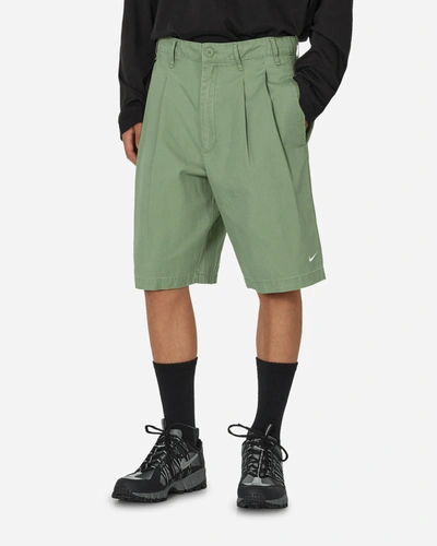 Nike Pleated Chino Shorts Oil Green In Multicolor