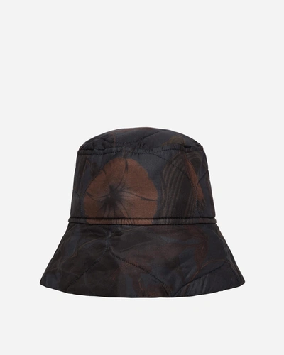 Dries Van Noten Quilted Floral Bucket Hat Navy In Blue