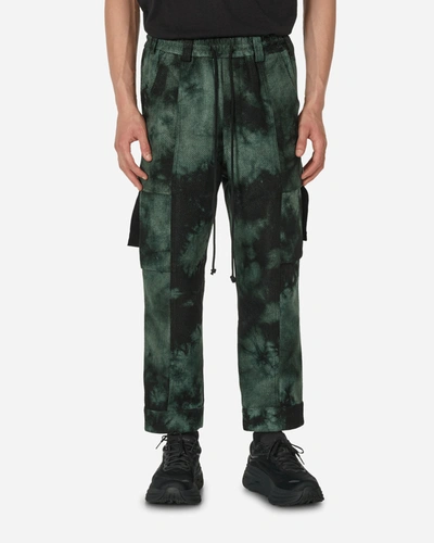 Song For The Mute Rounded Velvet Tabbed Cargo Pants Green In Multicolor