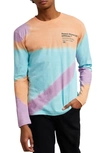 Reason Men's Baxter Long Sleeves T-shirt In Blue Multi