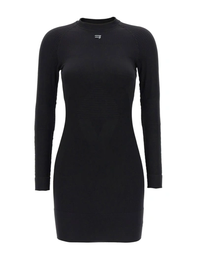 Balenciaga Long-sleeve Fitted Mini Dress In Black