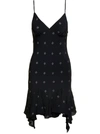 Givenchy 4g Lotus Leaf Edge Dress In Blu