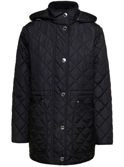 Burberry Quilted Down Jacket In Black