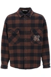 PALM ANGELS PALM ANGELS FLANNEL OVERSHIRT WITH CHECK MOTIF