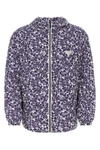 Prada Hibiscus-print Hooded Windbreaker In Printed