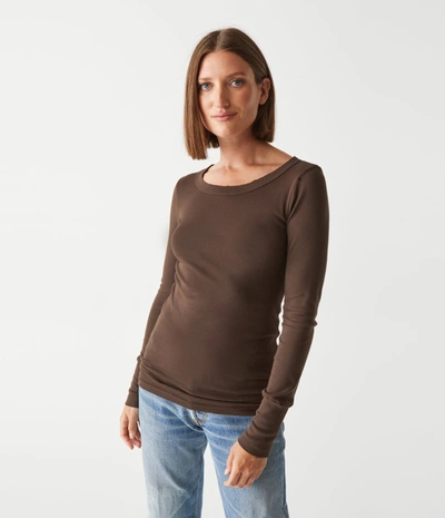 Michael Stars Legacy Supima Tee With Raw Edge In Java