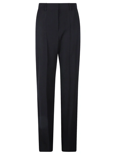 Balmain High-waist Flared Plain Trousers In Black