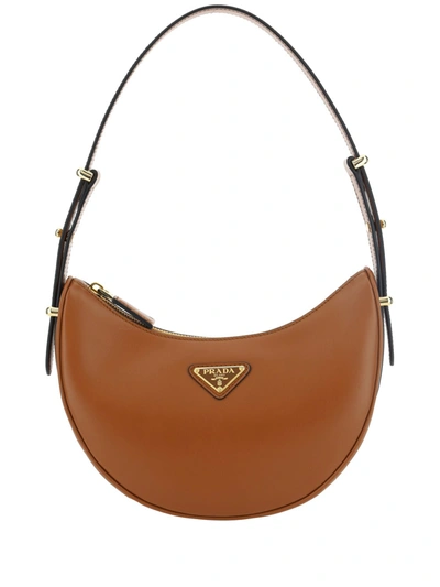 Prada Shoulder Bag In Cognac