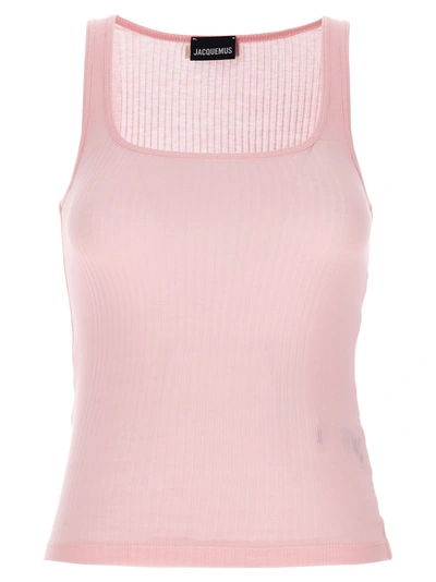 Jacquemus Top Le Debardeur Caraco In Pink