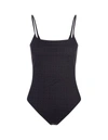 GIVENCHY GIVENCHY BLACK ONE PIECE SWIMSUIT IN 4G RECYCLED NYLON