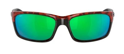 Costa Del Mar Fantail Tf 10 Ogmp 580p Wrap Polarized Sunglasses In Green