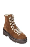Allsaints Wanda Shearling Boot In Chocolate Brown