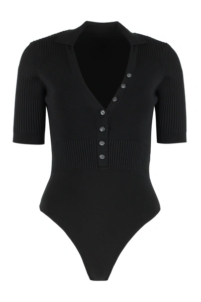 Jacquemus Le Body Yauco粘胶纤维针织连体衣 In Black