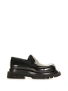 Bottega Veneta Lug Smooth Loafers In Black