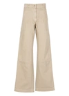 Palm Angels Mid-rise Straight-leg Trousers In Beige