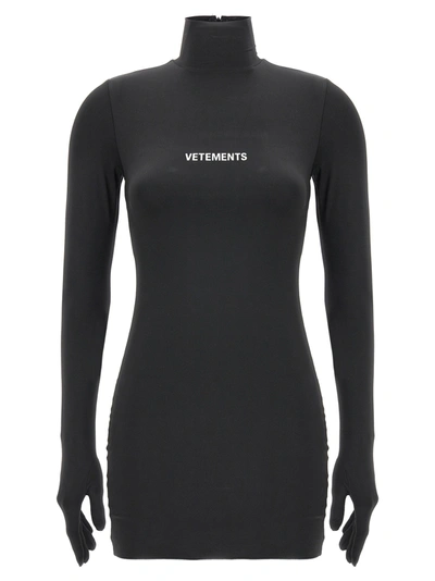 Vetements Logo Styling Dresses Black