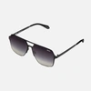 Quay Backstage Pass 52mm Aviator Sunglasses In Black,fade Polarized