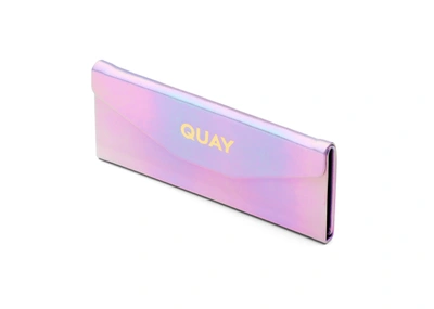 Quay Embossed Tri Fold Case In Rose Gold,black