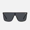 Quay Nightfall Remixed 138mm Polarized Shield Sunglasses In Dark Tortoise,chocolate Paprika