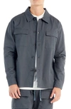 Nana Judy Dover Oversize Shirt Jacket In Slate