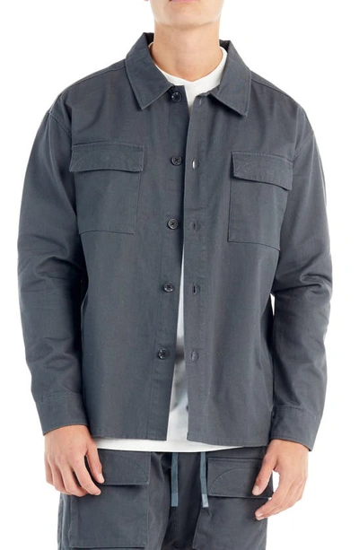 Nana Judy Dover Oversize Shirt Jacket In Slate