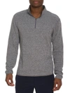 Robert Graham Cariso Heathered Quarter Zip Pullover In Grey