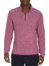 Robert Graham Cariso Heathered Quarter Zip Pullover In Berry